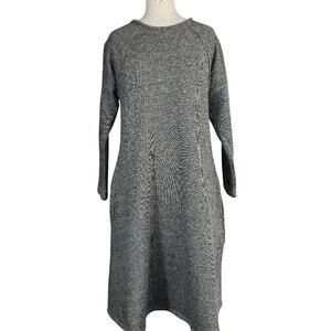 Matti Mamane Sweatshirt Dress Long Sleeve Grey Size Small